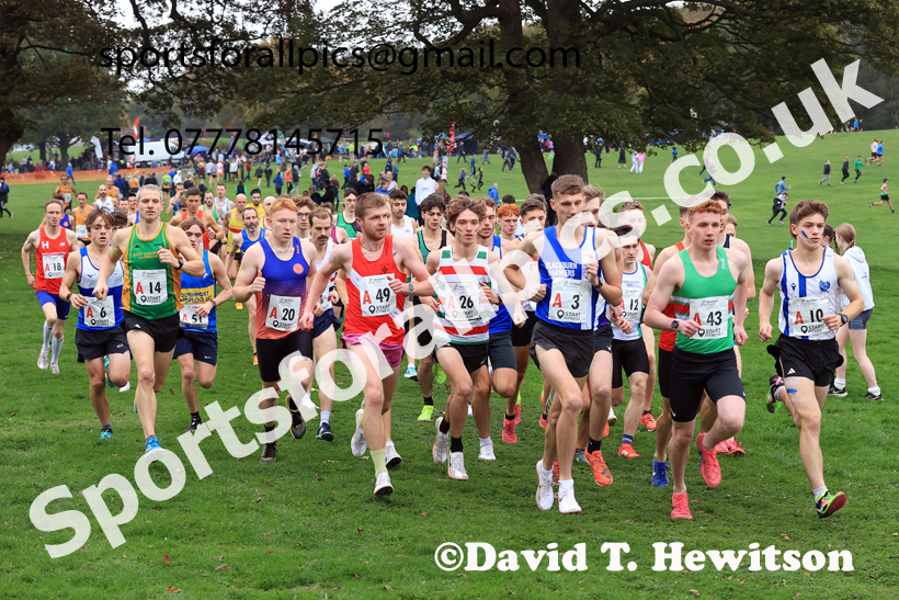 Senior Mens relay, 2025 Northern Cross Country Relays, Graves Park, Sheffield. Photo: David T. Hewitson/Sports for All Pics